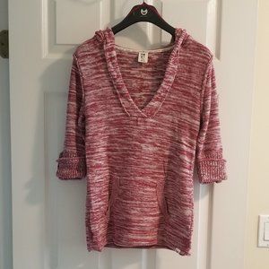 Roxy tabbed sleeves hooded top - Size S